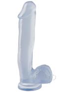 Basix Rubber Works Dong With Suction Cup 12in - Clear