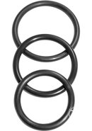 Sex And Mischief F Nitrile Cock Ring (3 Pack) - Black