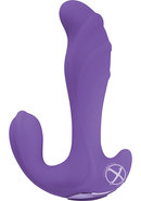 Amore Three Way Lover Silicone Rechargeable Vibrator -purple