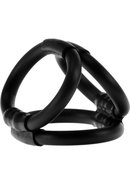 Linx Caged Up Cock Cage 3 Ring Cock Ring - Black