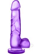 B Yours Sweet N` Hard 4 Dildo With Balls 3in - Purple