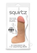 Squirtz Cyberskin Squirting Dildo With Balls 7.5in - Flesh