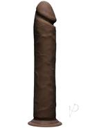The D Realistic D Ultraskyn Dildo 10in - Chocolate
