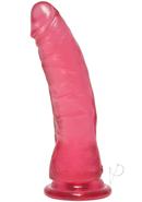 Crystal Jellies Thin Dildo 7in - Pink
