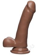 The D Slim D Firmskyn Dildo With Balls 6in - Caramel