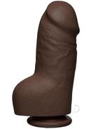 The D Fat D Firmskyn Dildo With Balls 8in - Chocolate