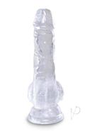 King Cock Dildo With Balls 5in - Clear
