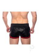 Prowler Red Leather Sport Shorts - Xlarge - Black/red