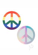 Peekaboo Pride Peace Signs Pasties - Rainbow