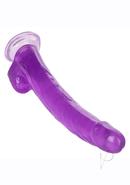Size Queen Dildo With Balls 12in - Purple