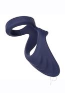 Viceroy Perineum Dual Ring Silicone Cock Ring - Blue