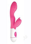 Lotus Sensual Massager #3 Silicone Rabbit Vibrator - Pink/white