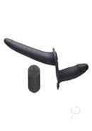 Strap U Vibrating Silicone Double Dildo With Harness And...