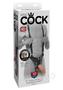 King Cock Hollow Strap On Suspender System With Dildo 10in - Vanilla/black