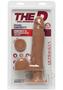The D Perfect D Ultraskyn Vibrating Dildo With Balls 8in - Caramel