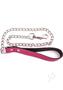 Rouge Leather Lead Chain - Pink