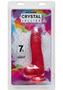 Crystal Jellies Master Dildo With Balls 7.5in - Pink