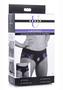 Strap U Lace Envy Lace Crotchless Panty Harness - Large/xlarge - Purple/black