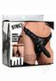 Strict Double Penetration Strap-on Harness With Silicone Dildos (3 Pack) - Black